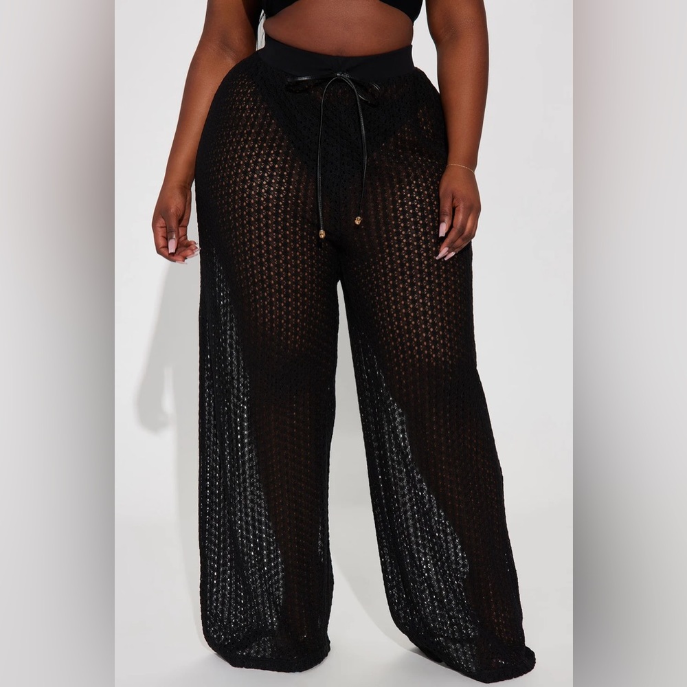Black Swim Coverup Pants